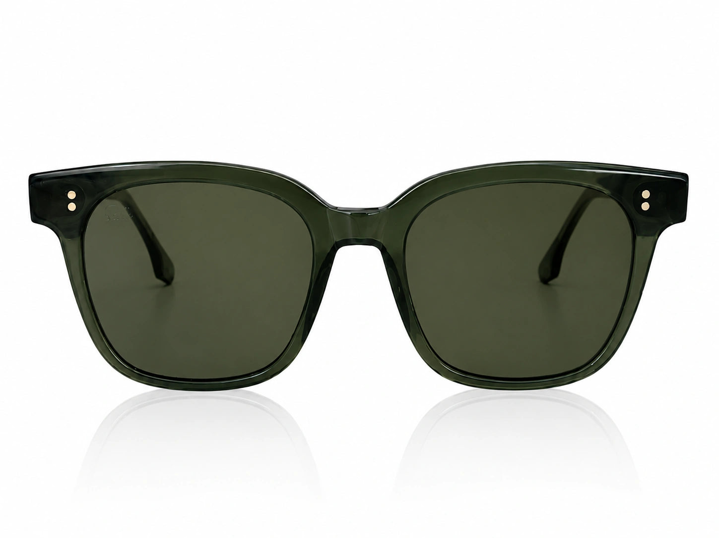 Bottle Green Wombat sunglasses front view