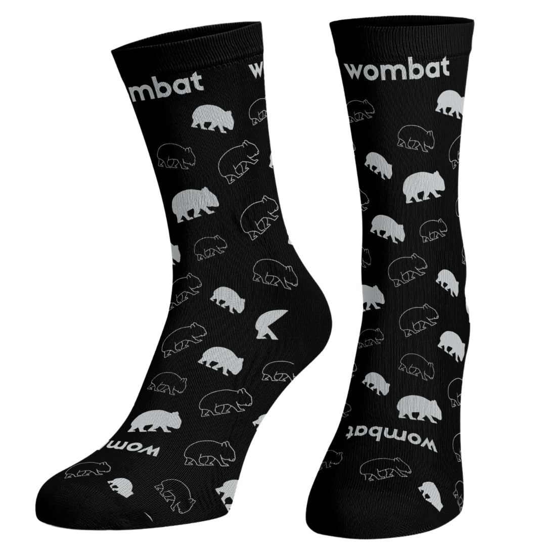 The Socks - B&W Logo - Wombat Gear - Sport Eyewear and Outdoor Gear