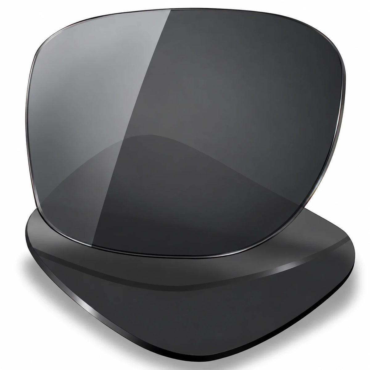Jet Black polarised replacement lens on a white background