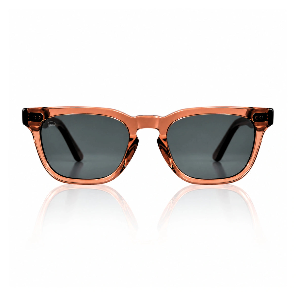 berry coloured sunglasses by wombat with a front view
